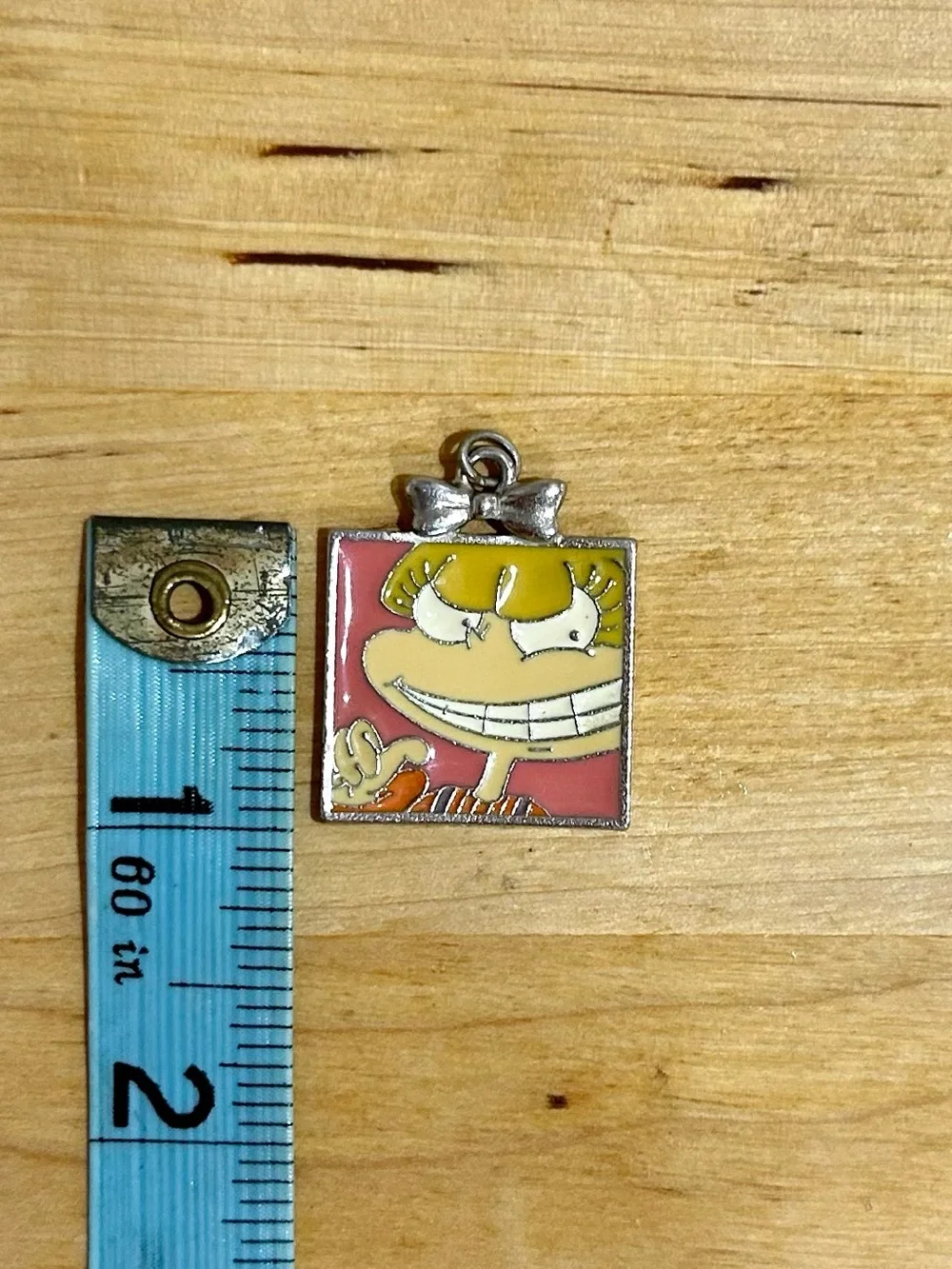 Vintage 1997 Rugrats Angelica Enamel Charm for Necklace Nickelodeon Retro